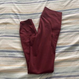 Burgundy leggings